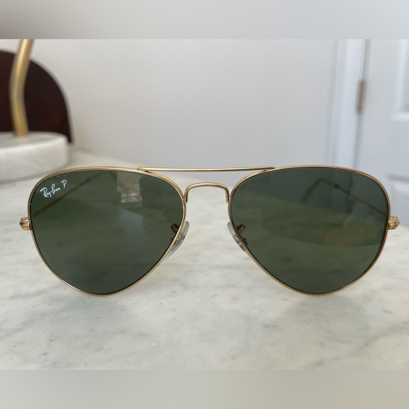Rayban Aviator Large Metal Polished Arista Gold - Picture 2 of 9